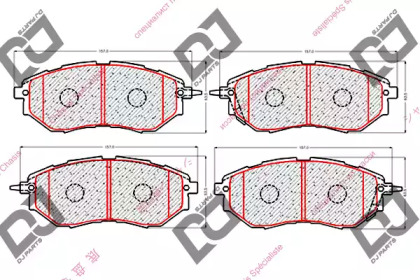 Комплект тормозных колодок DJ PARTS BP1839